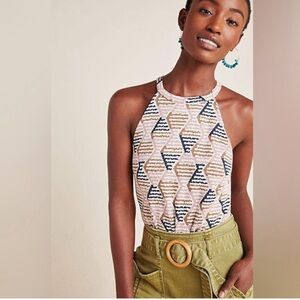 Anthropologie Lindsay Structured Halter Top Medium